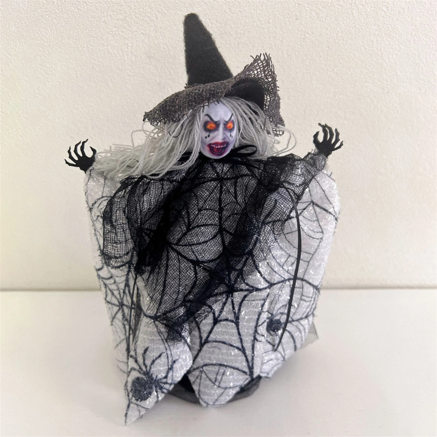 Halloween Decoration Gothic Style Witch Ghost Tree Topper Desk Decor