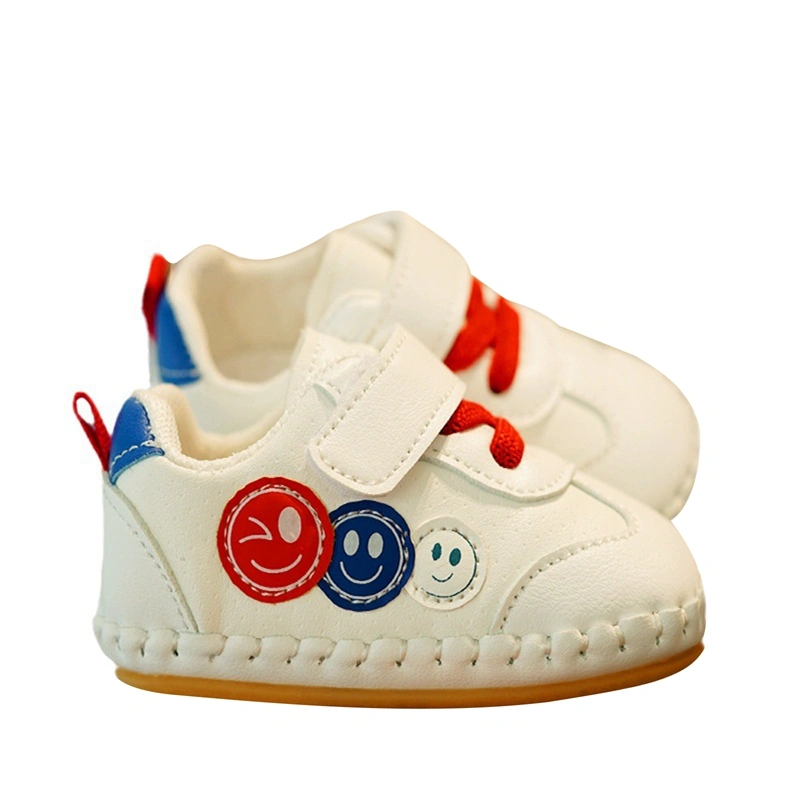 Baby Boys Girls Sneakers Cute Smile Pattern Infant First Walking Shoes