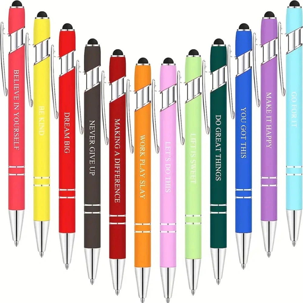 12 Pieces Inspirational Quotes Ballpiont for Office Encouraging Pens