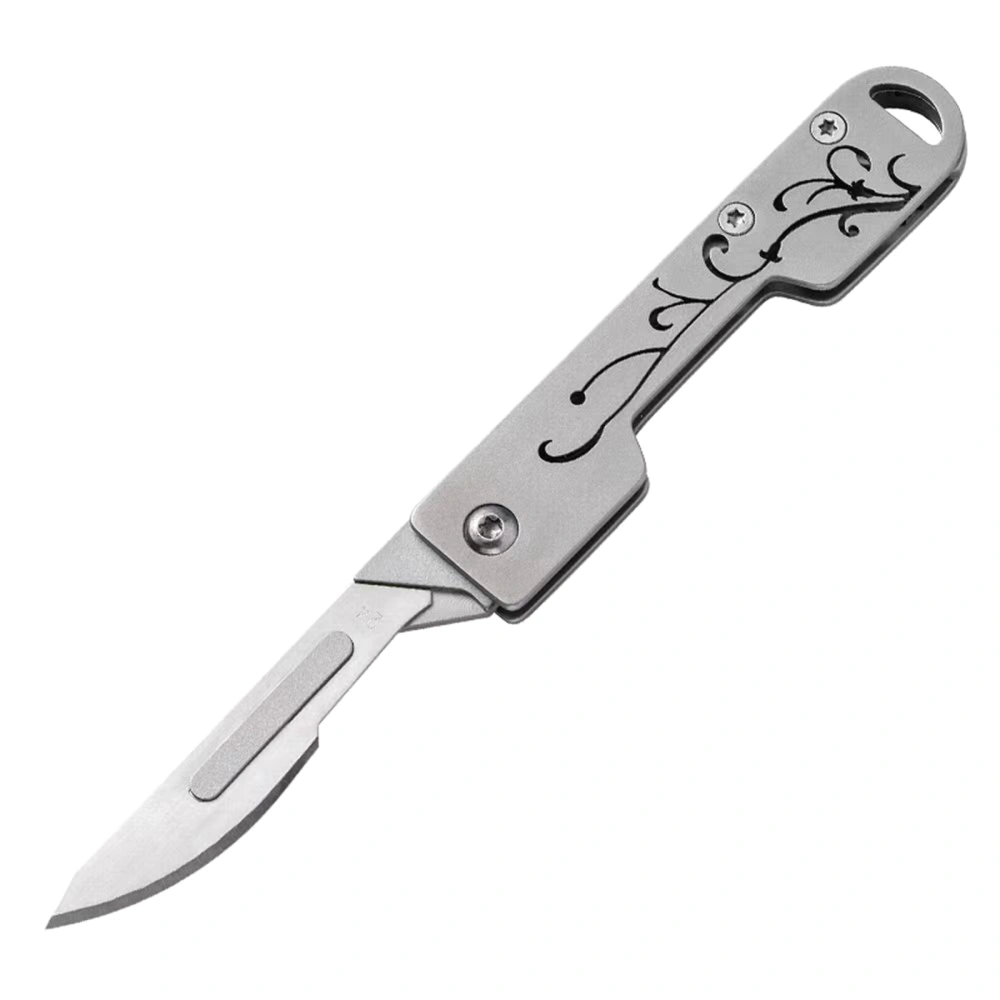 Small Tiny Box Cutter Stainless Steel Folding Mini Utility Knife 