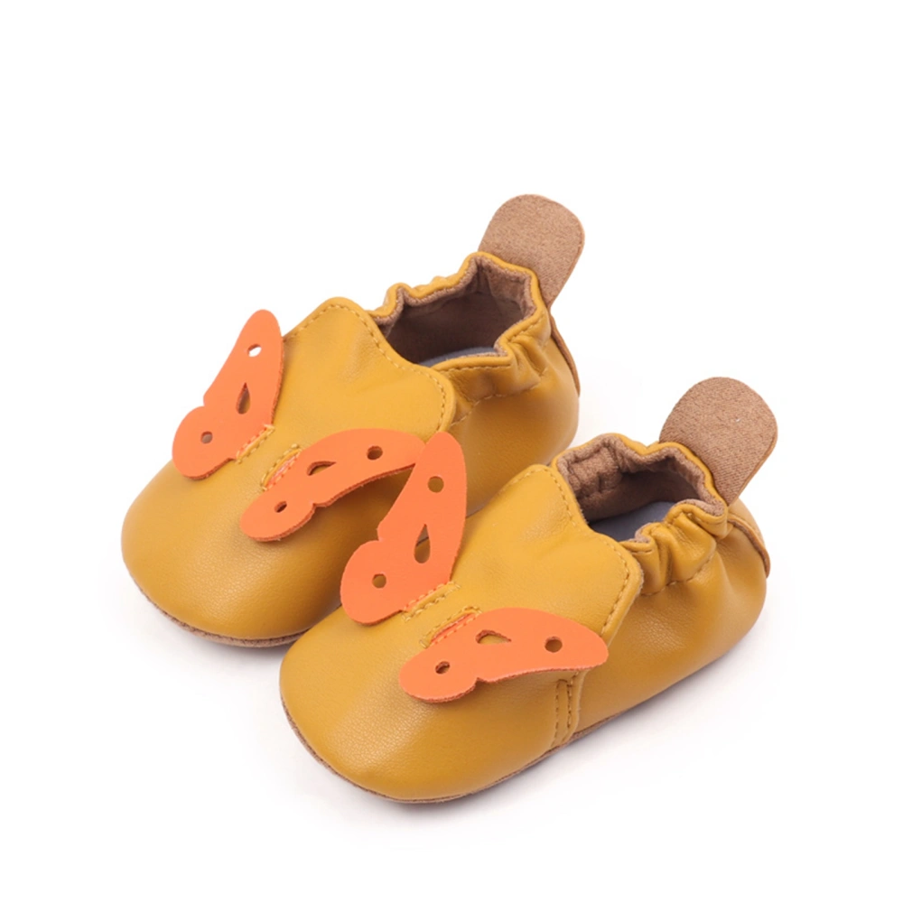 Baby Girl Shoes PU Leather Butterfly Flat Shoes Non-Slip Crib Shoes