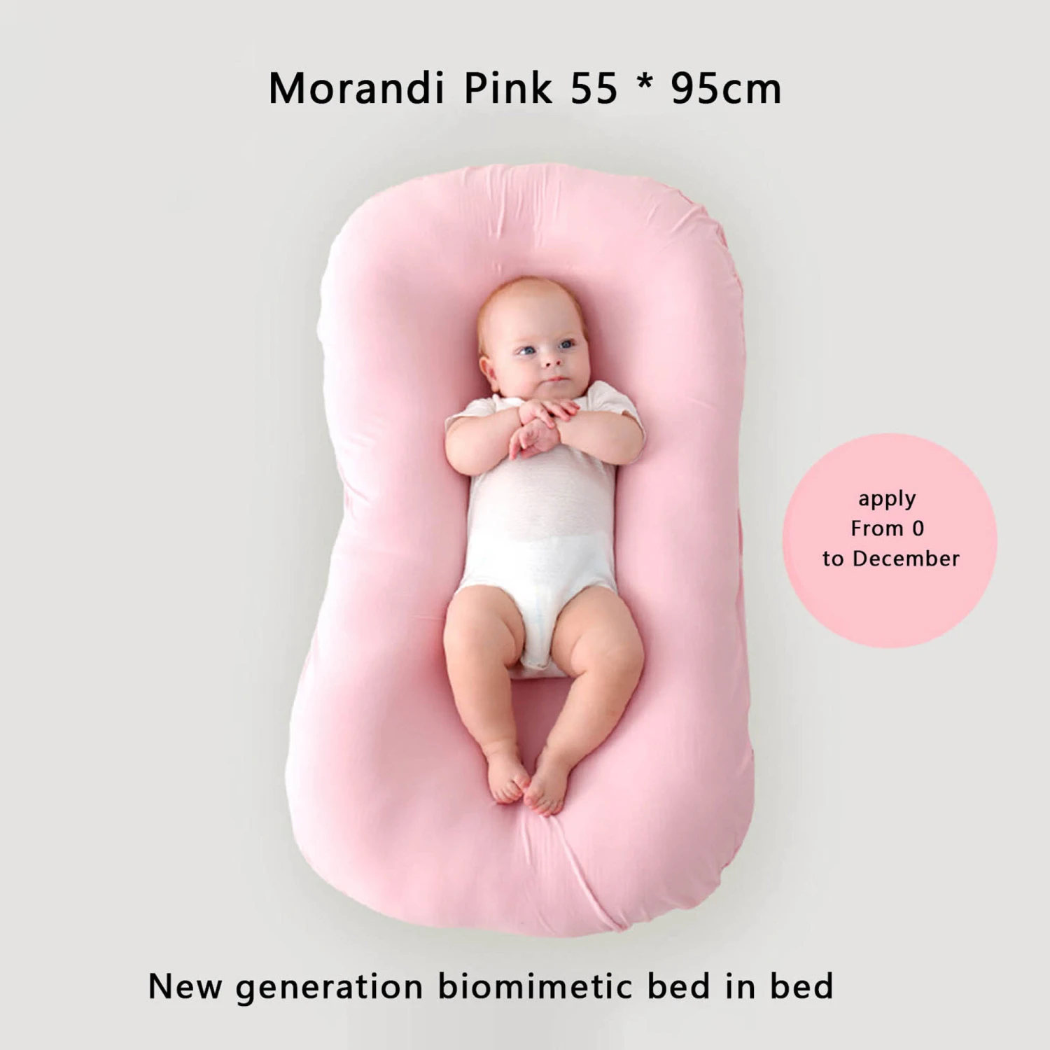 Baby Lounger Soft Breathable Infant Nest Comfortable Newborn Bed