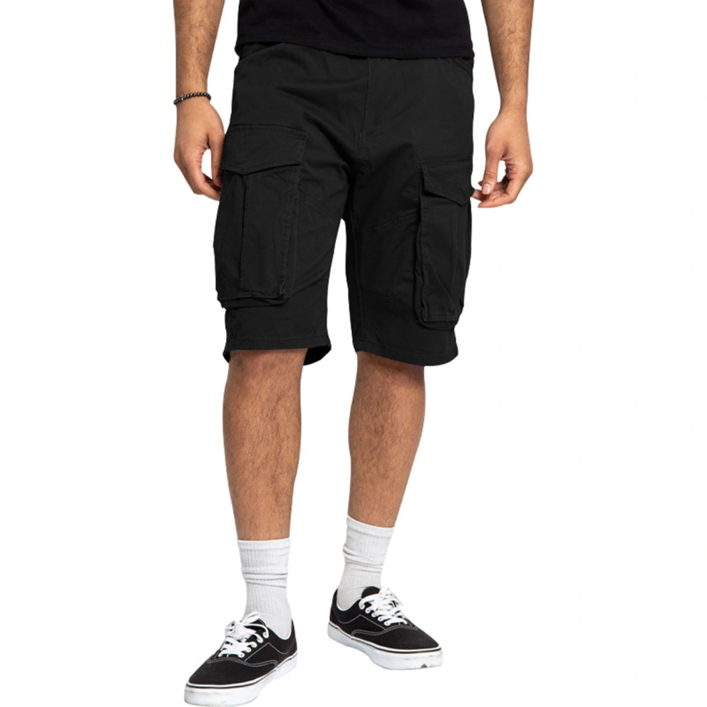 Men's Summer Sports Shorts Lightweight Loose Solid Color Cargo Shorts