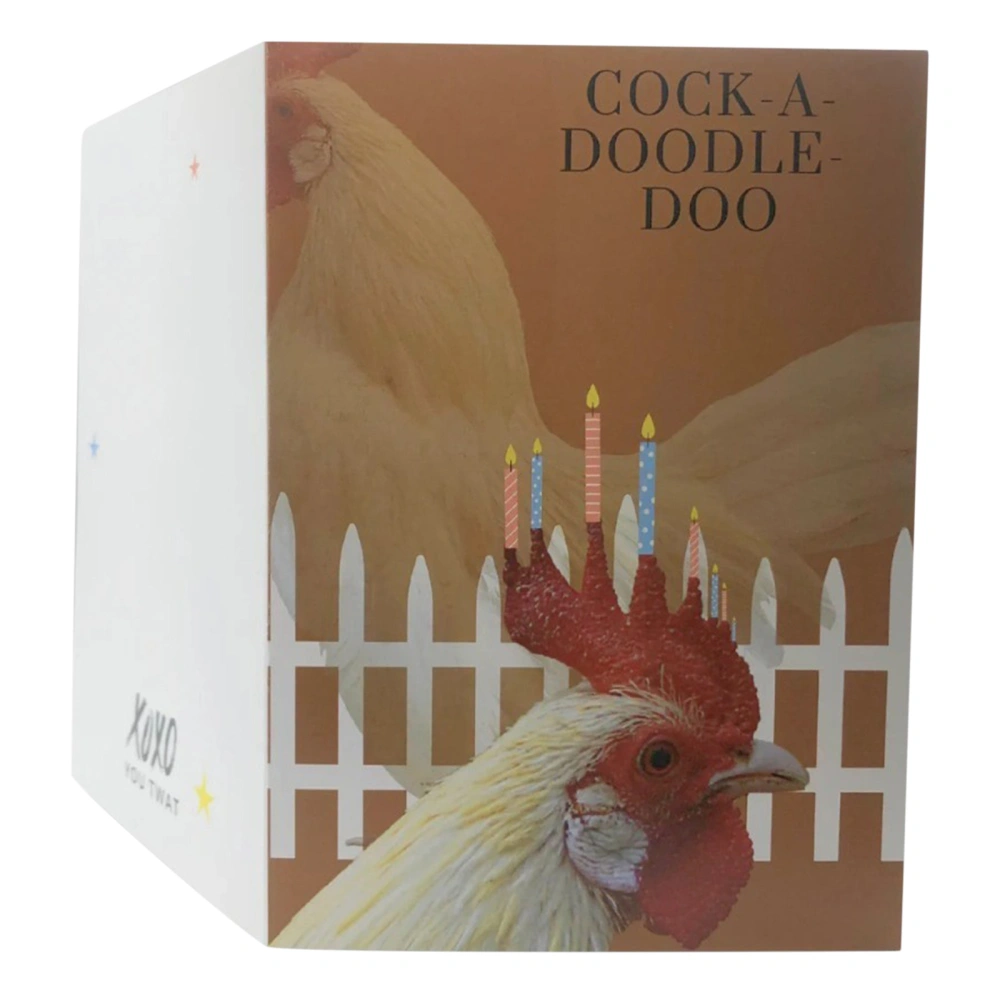 Happy Birthday Day Card, Birthday Day Greeting Card, Funny Cock Card