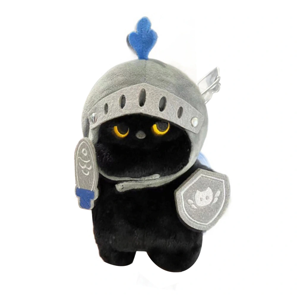 Cat Plush Cute Knight Cat Stuffed Toy Animal Plushie for Adult Kid