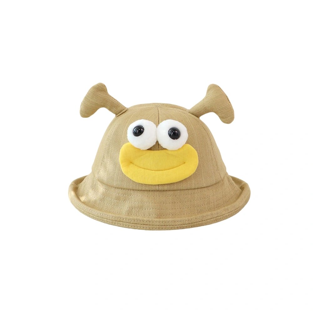 Cute Fishermen Hat for Baby Girls Cute Cartoon Basin Cap with Big Eyes