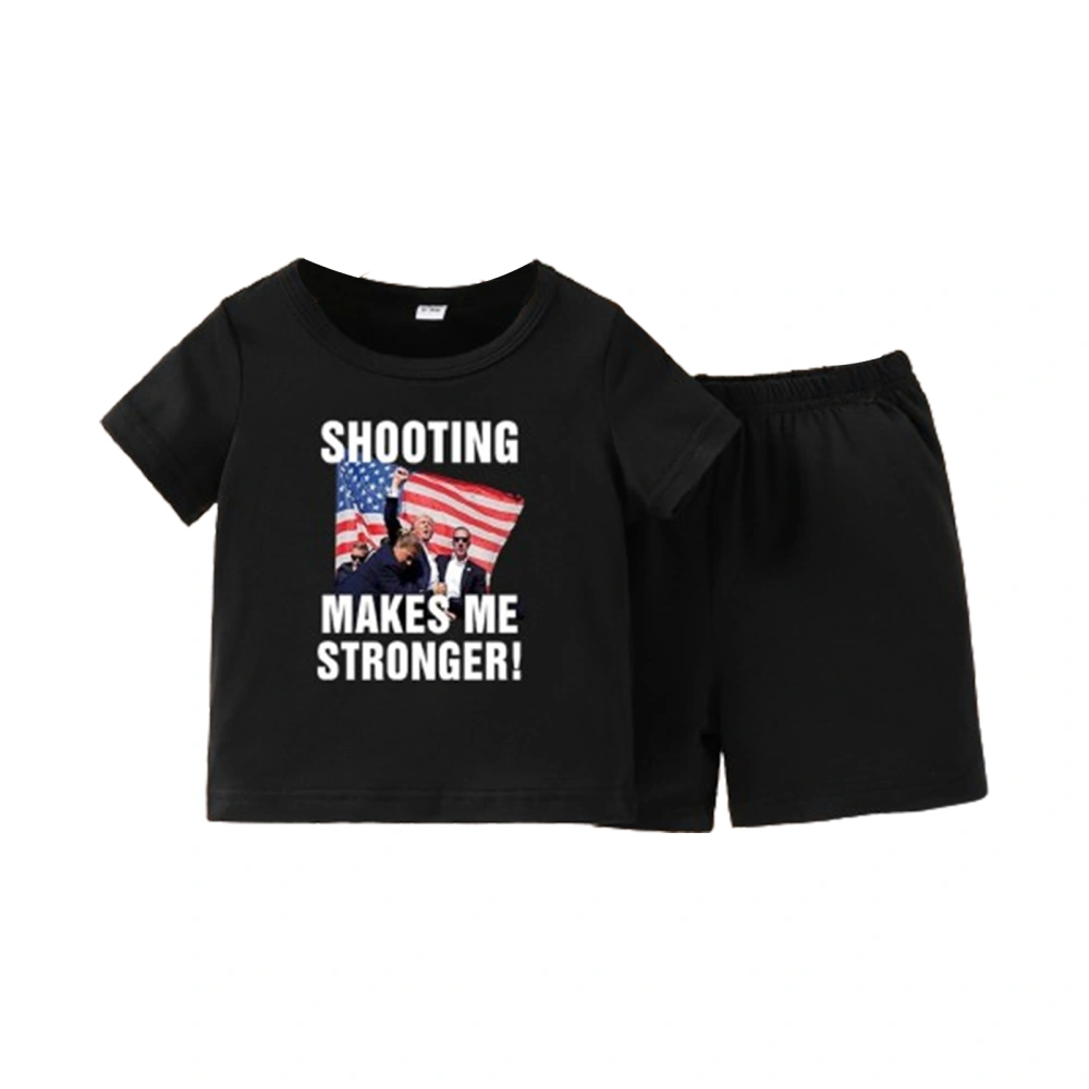 Baby Boys Shorts Set, Short Sleeve Picture Print T-shirt with Shorts