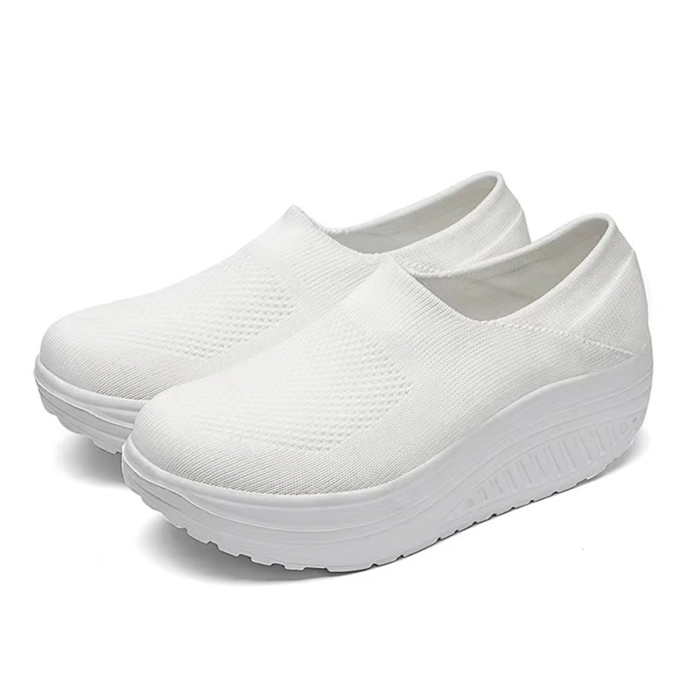 Women's Platform Sneakers Mesh Walking Shoes Slip On Running Shoes