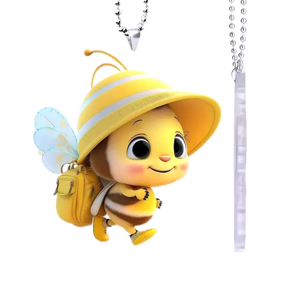 Acrylic Bee Car Rearview Mirrorr Pendant Car Hanging Ornament