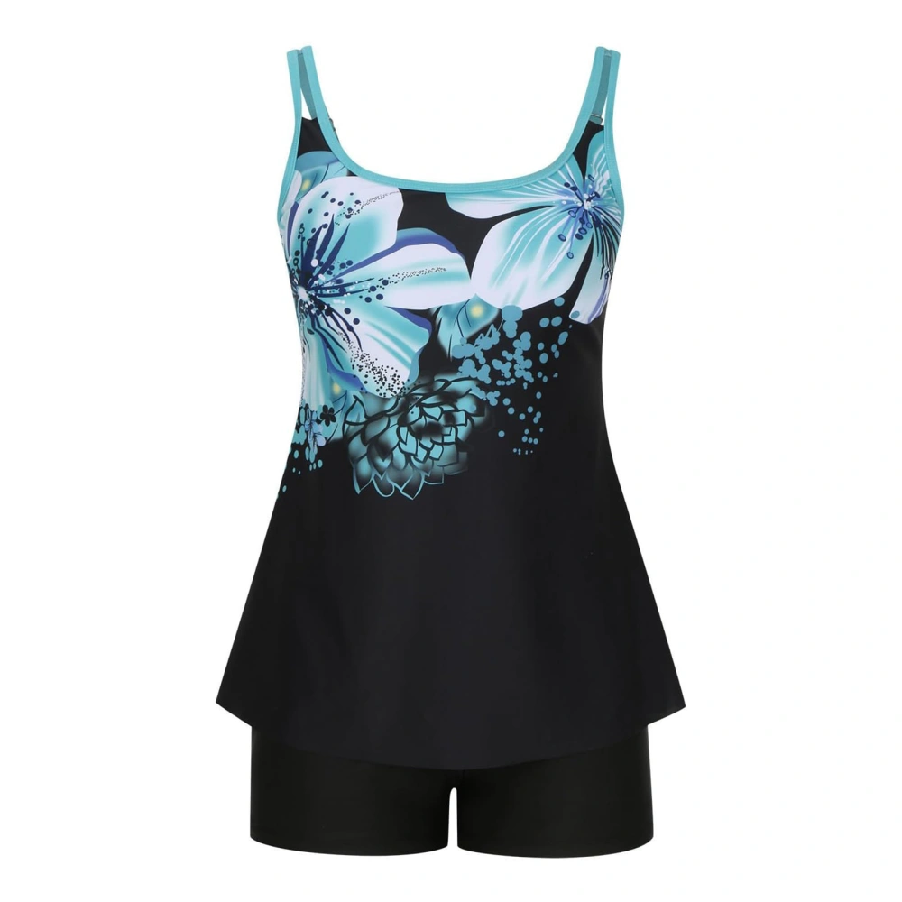 Women's Tankini Swimsuit Fashion Print Tank Tops Shorts Bathing Suits