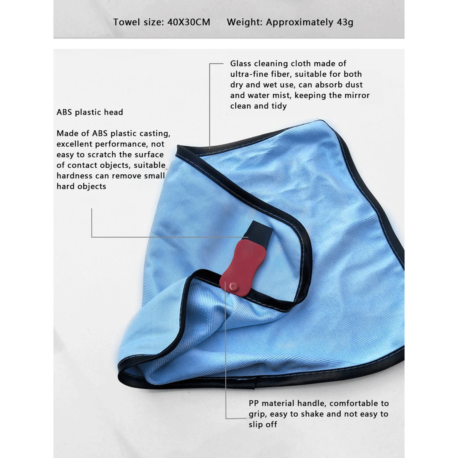 Microfiber Towels for Cars Soft Car Cleaning Cloth with Mini Scraper
