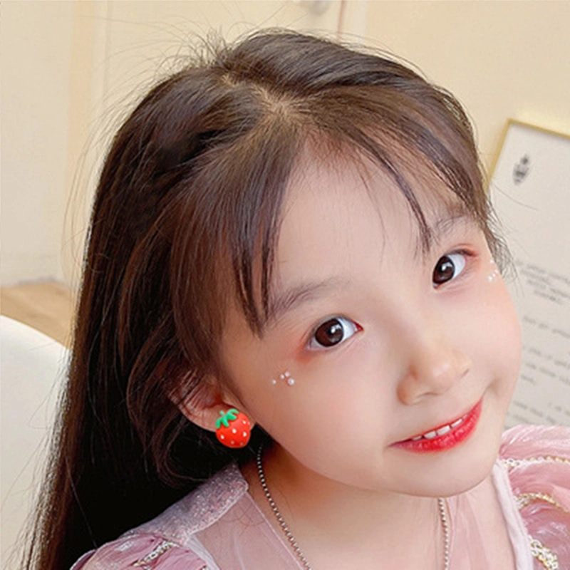 Clip On Earrings for Little Girls, Bling Cartoon Earrings Sets