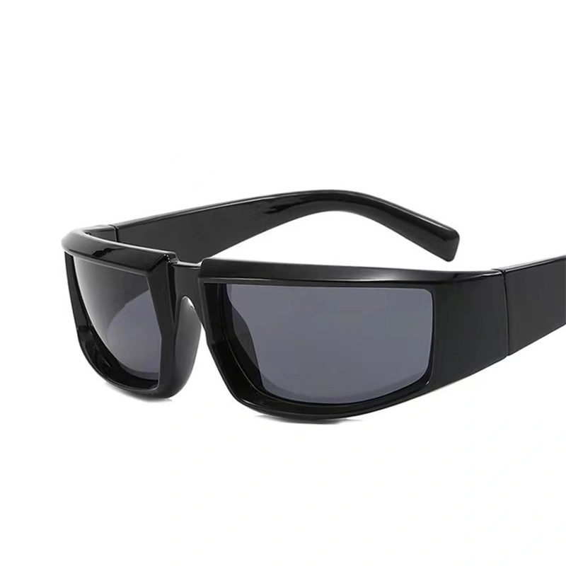 Steampunk Sunglasses Rectangular Sports Glasses for Women Men