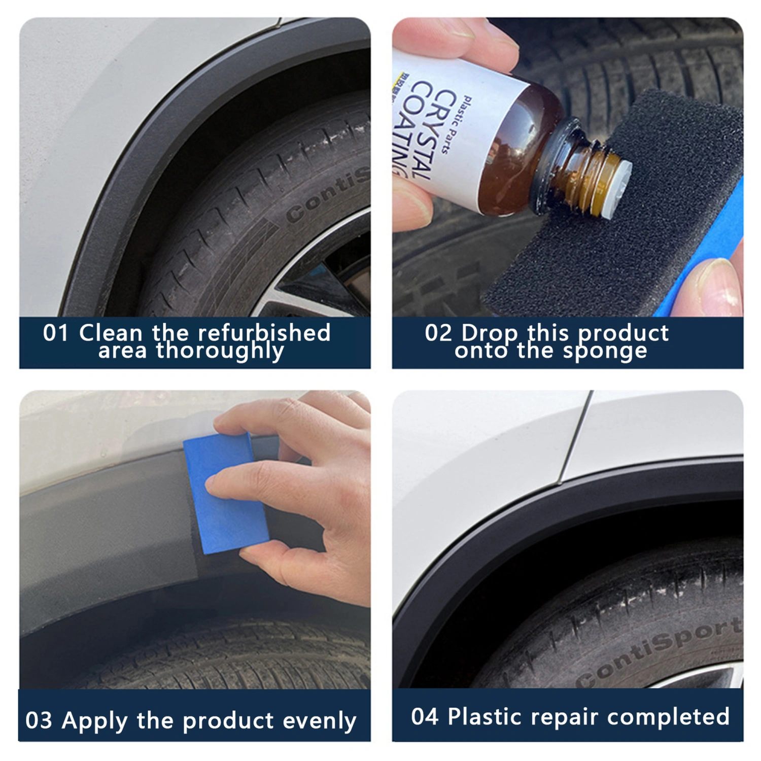 Crystal Coating for Car Plastic Restorer Refresher Gloss Protection