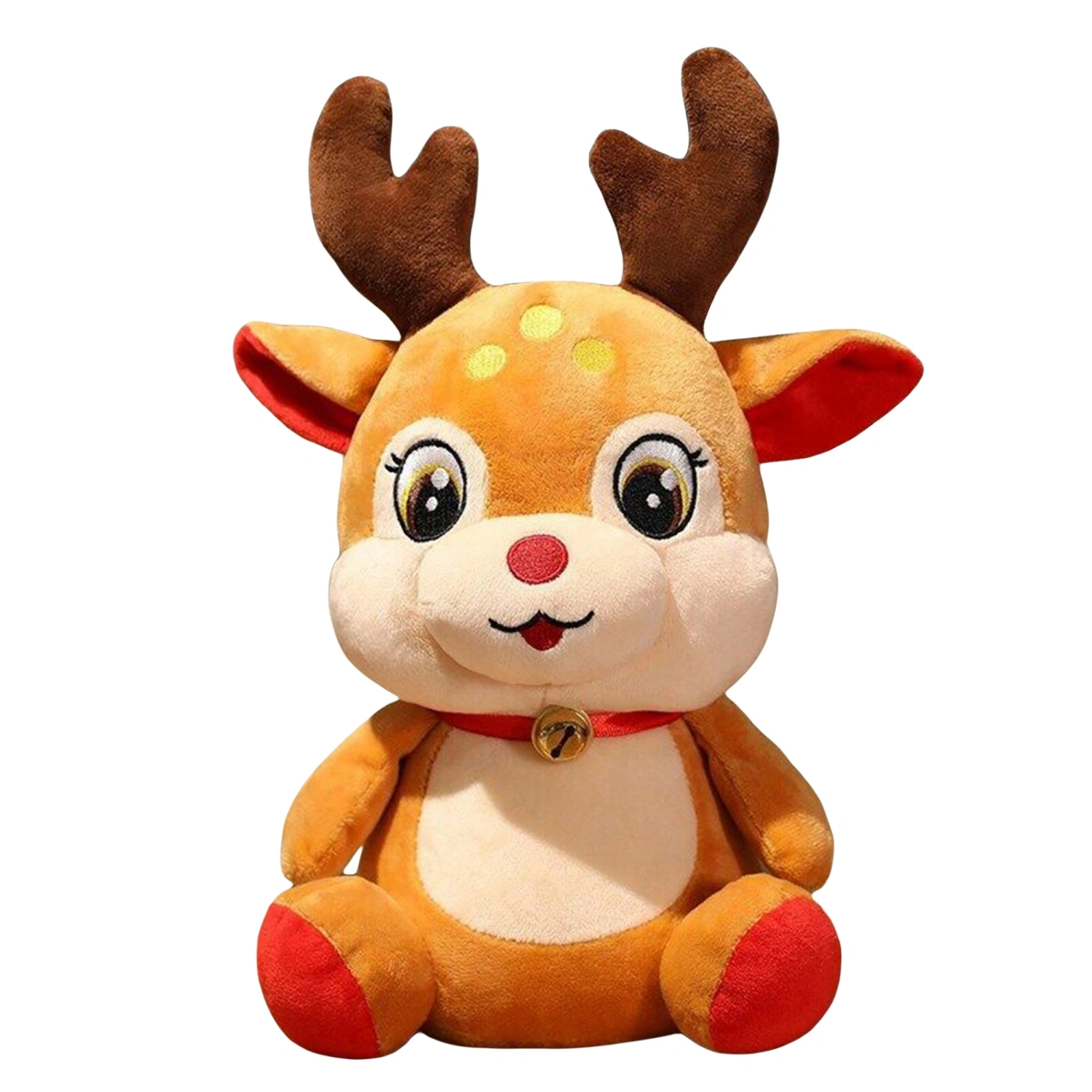 Cute Reindeer Stuffed Animal Soft Reindeer Plushie Cuddly Doll 