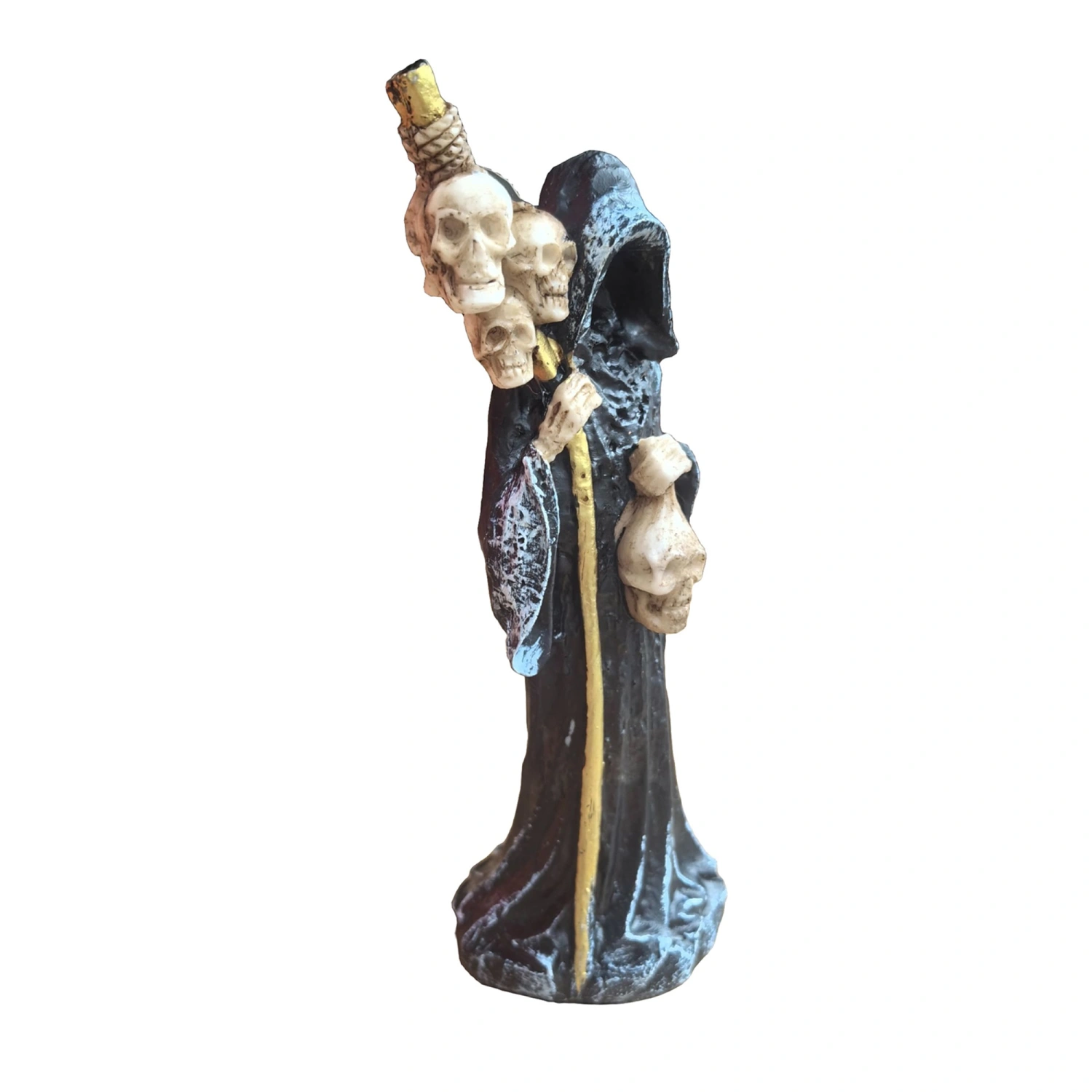 Halloween Table Decorations Grim Reaper with Skull Wand Statue 