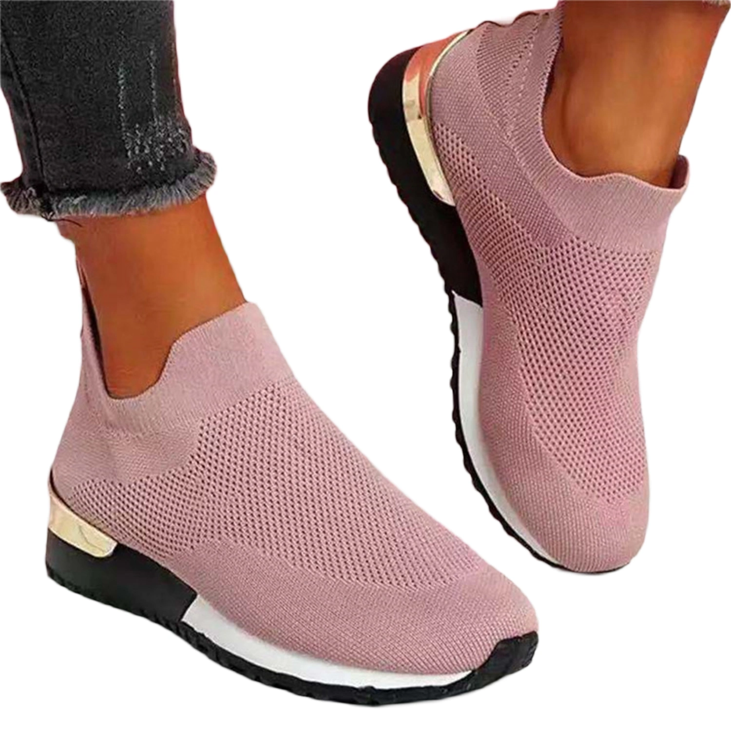 Womens Walking Shoes Casual Mesh-Comfortable Slip On Tennis Sneakers 