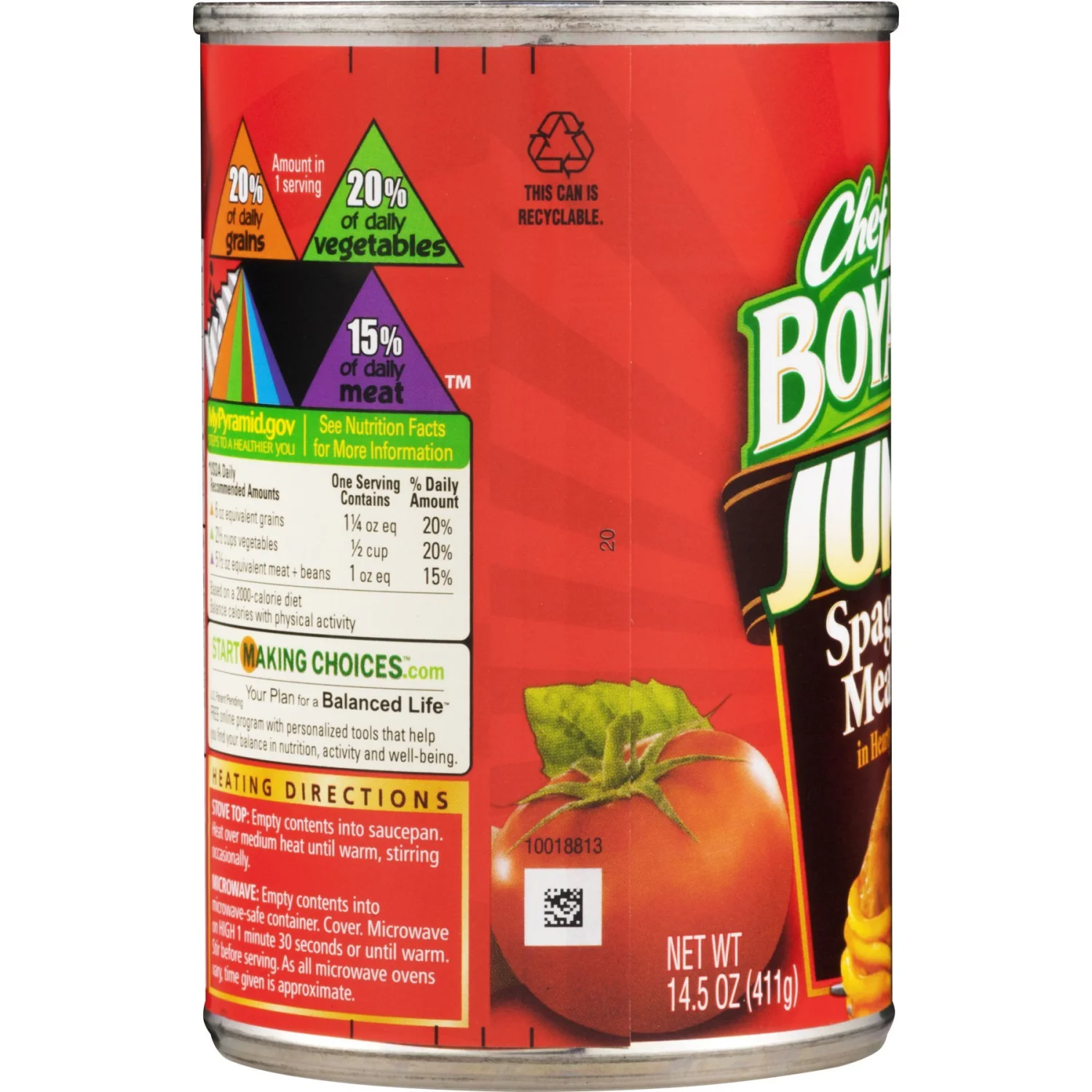 b'Chef Boyardee, Jumbo Spaghetti and Meatballs, 14.5-Ounce Can (Pack of 6)'
