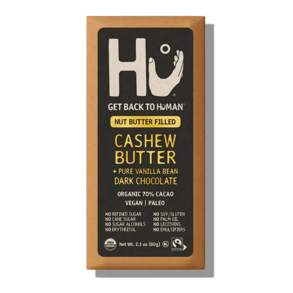 HU KITCHEN Cashew Vanilla Chocolate Bar, 2.1 OZ