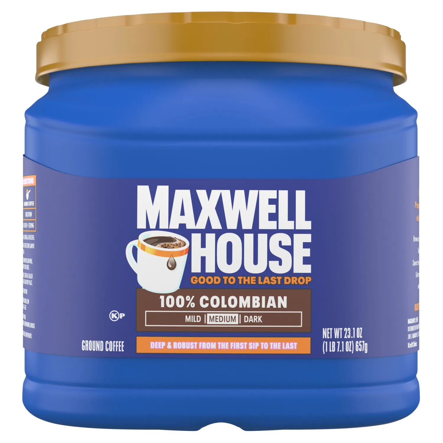 Maxwell House 23.1oz Ground Coffee Medium 100% Colombian Roast