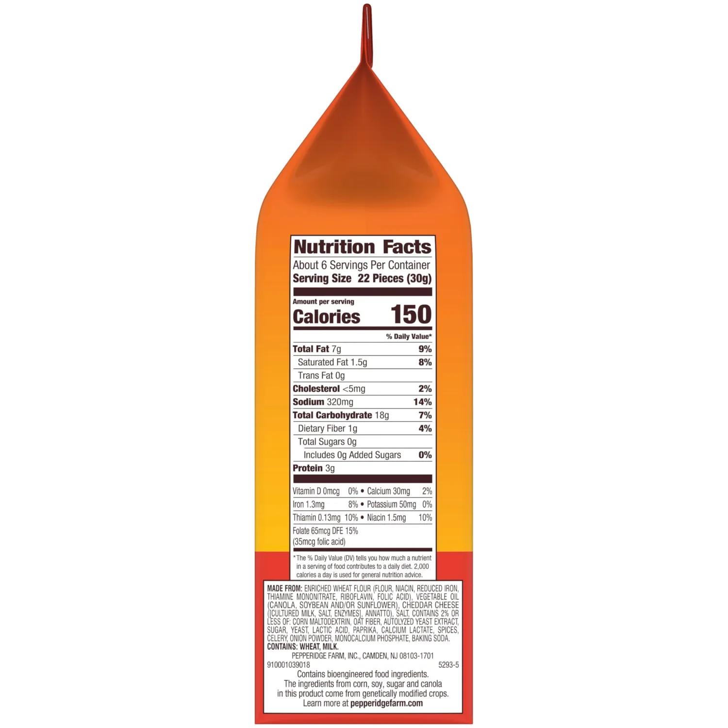Goldfish Mega Bites Sharp Cheddar Cheese Crackers, 5.9 Oz Bag