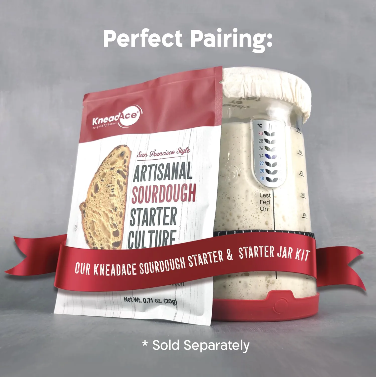 KneadAce Sourdough Starter Culture, Fast Activation Sour dough Starter, Your Cornerstone of Perfect Sourdough Bread Baking.