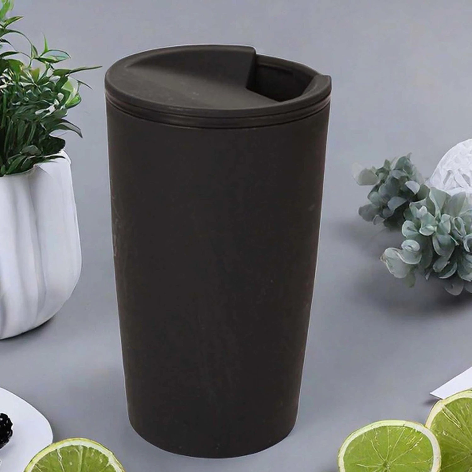 Straw Wheat Cups Reusable Anti-fall Beverage Cup Portable Tea Cup