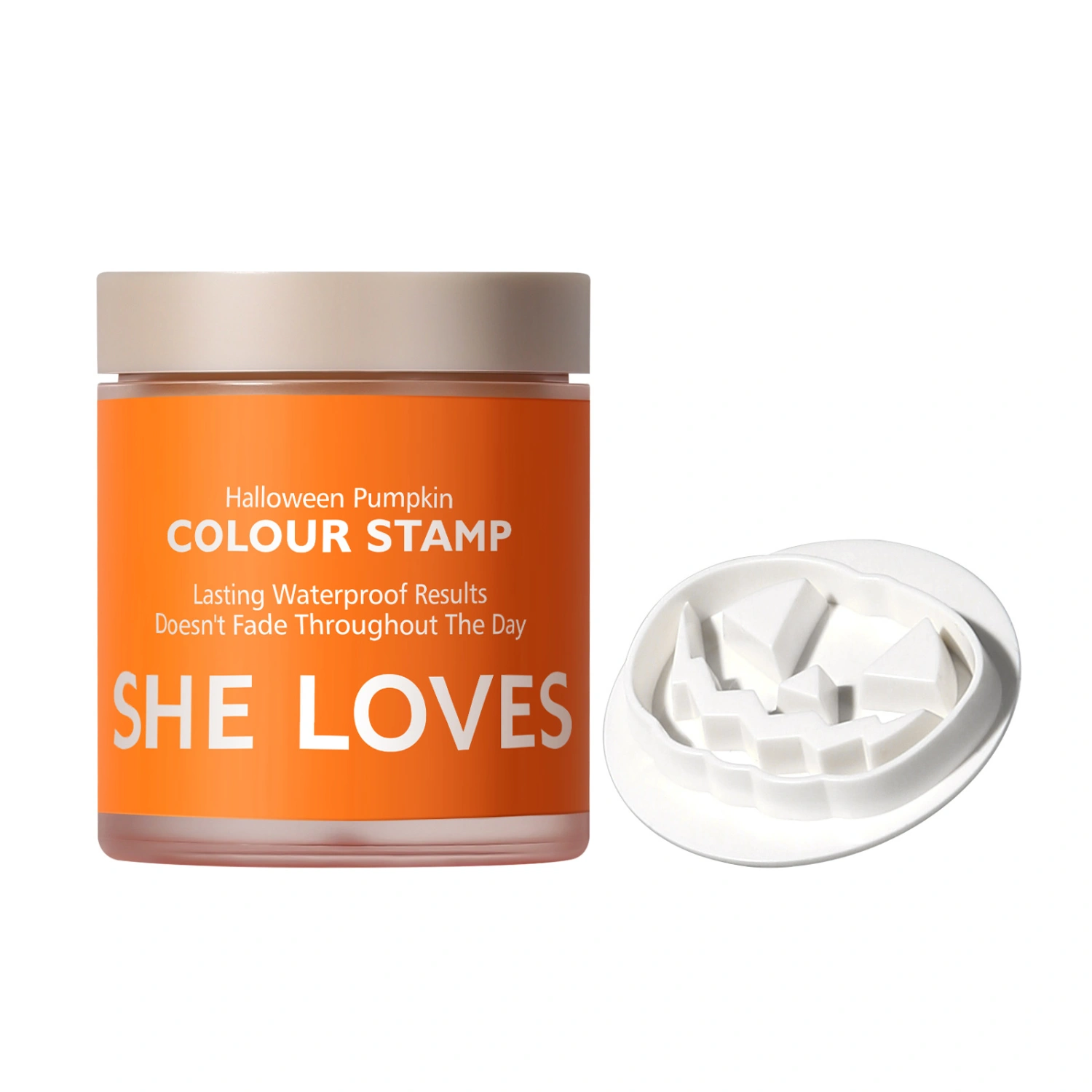 Halloween Makeup Long-Lasting Quick Dry Waterproof Pumpkin Face Stamp