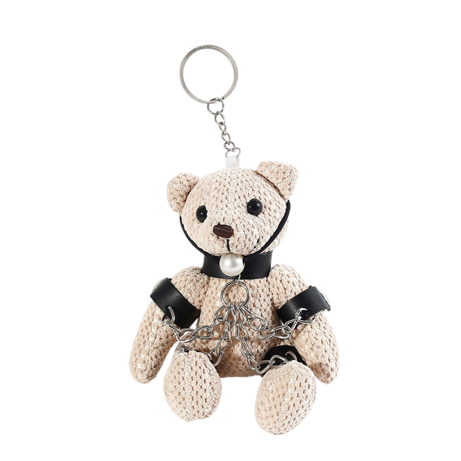 Bear Keychain, Stuffed Doll Cute Portable Plush Toy for Backpack