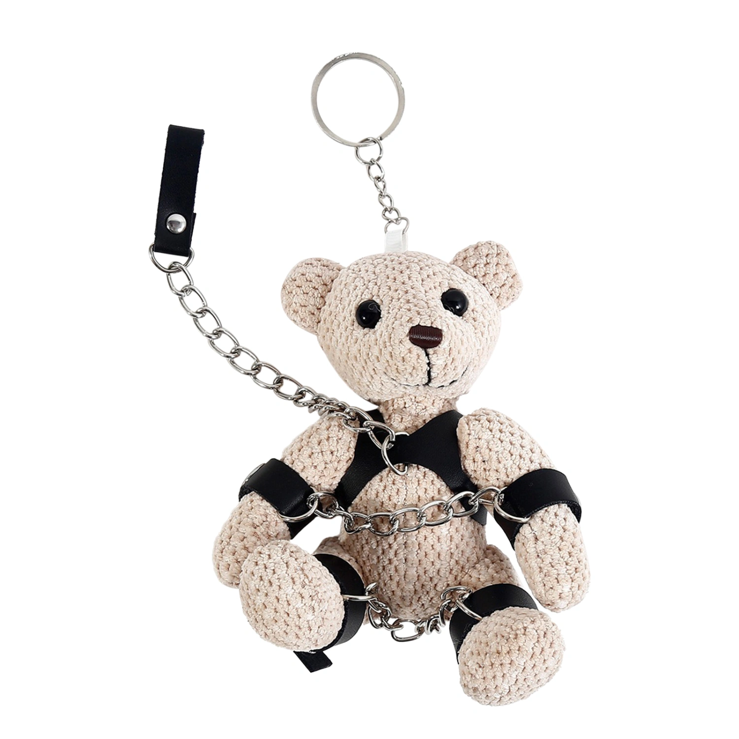 Bear Keychain, Stuffed Doll Cute Portable Plush Toy for Backpack