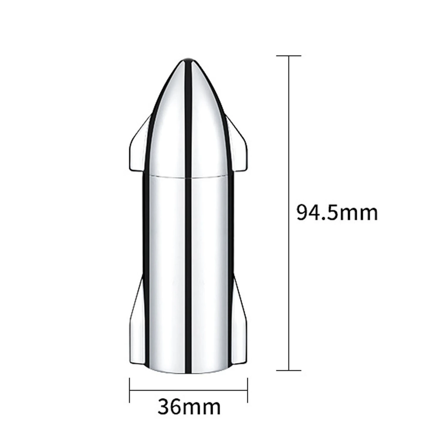 Windproof Butane Torch Lighter Rocket Shaped Jet Flame Torch Lighter