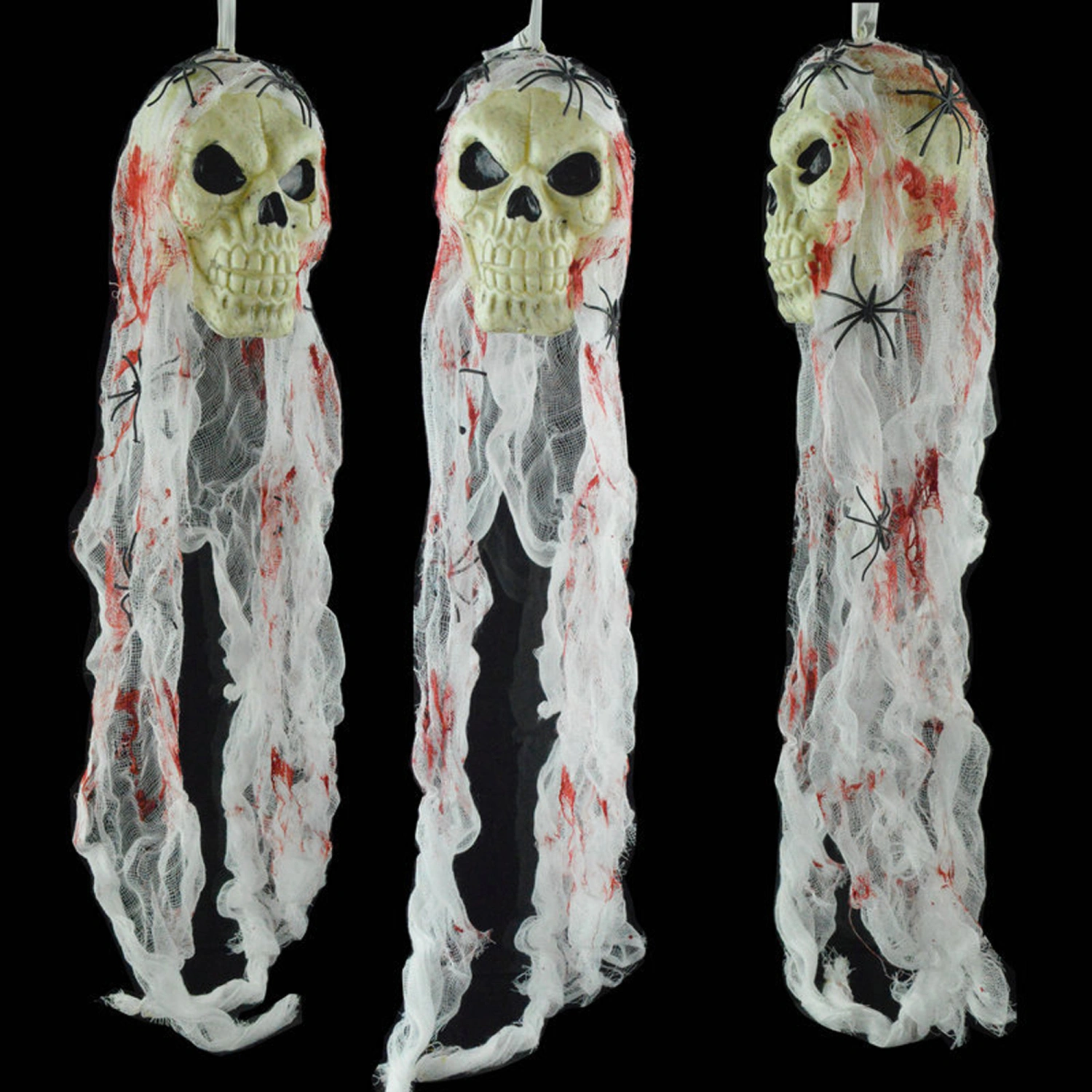 Halloween Decoration Props, Scary Hanging Skull Head for Halloween