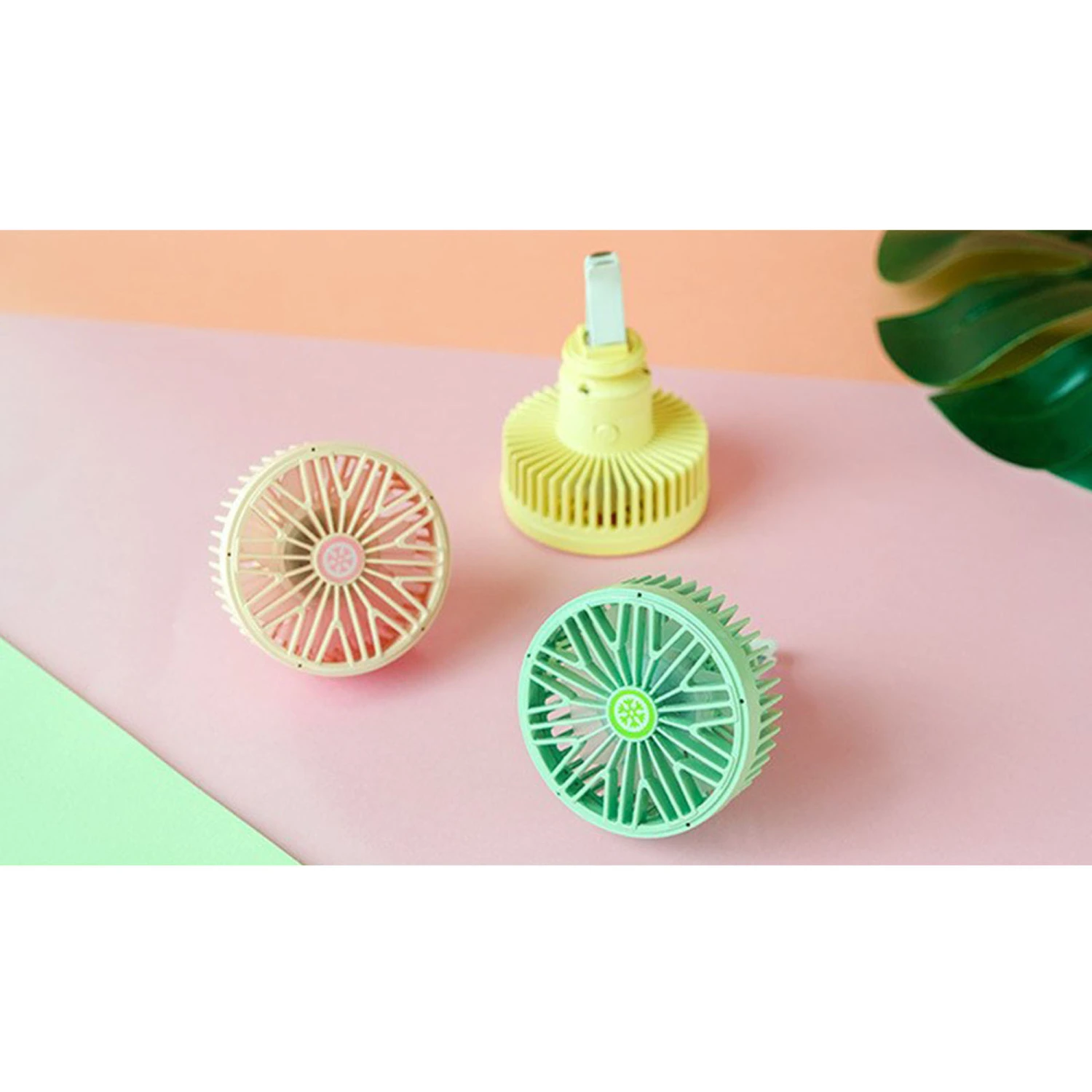 Car Vent Fan with Light USB Fan 360 Degrees Rotatable Vehicle Fan