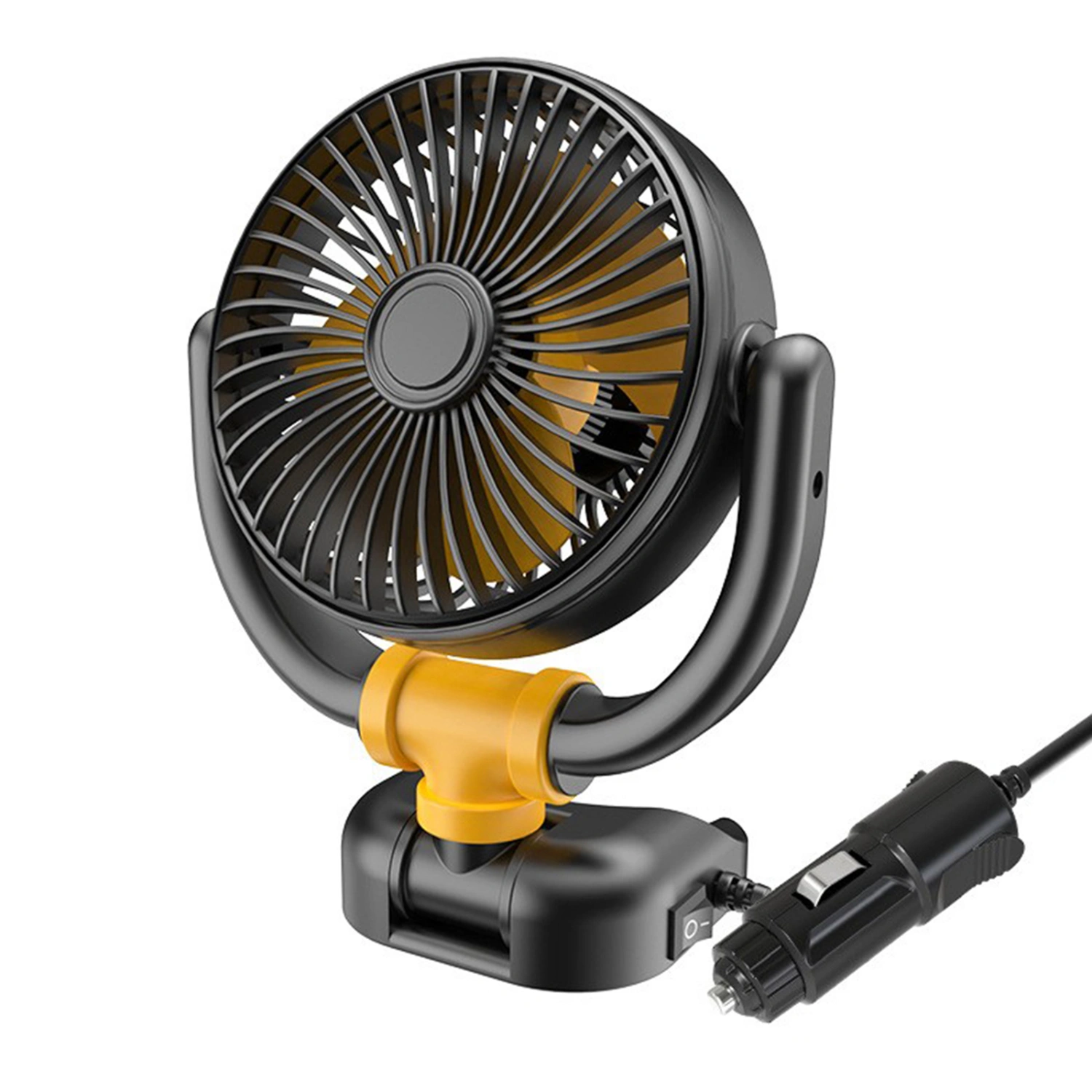 12V Electric Car Fan, Foldable Summer Rotatable Dashboard Cooler