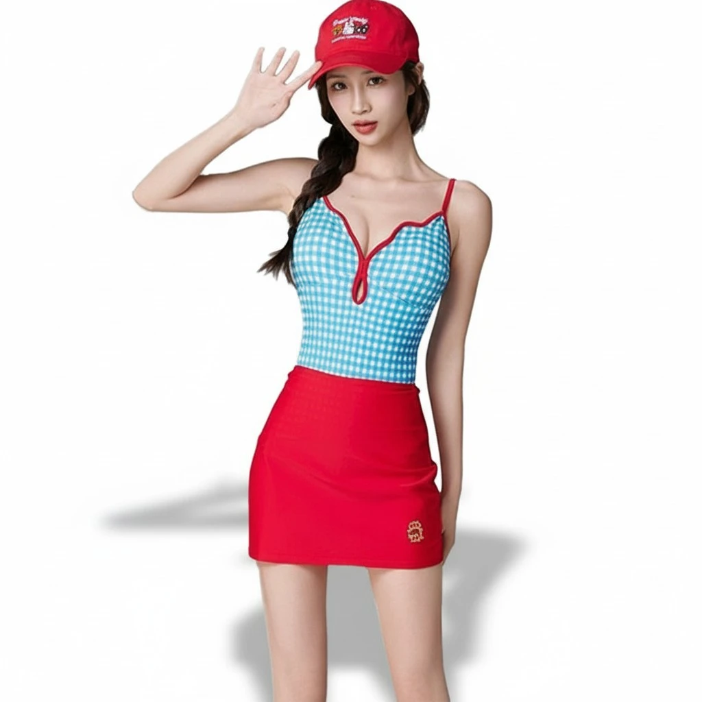 Women Bodycon Short Skirt Cartoon Embroidered Package Hip Skirts