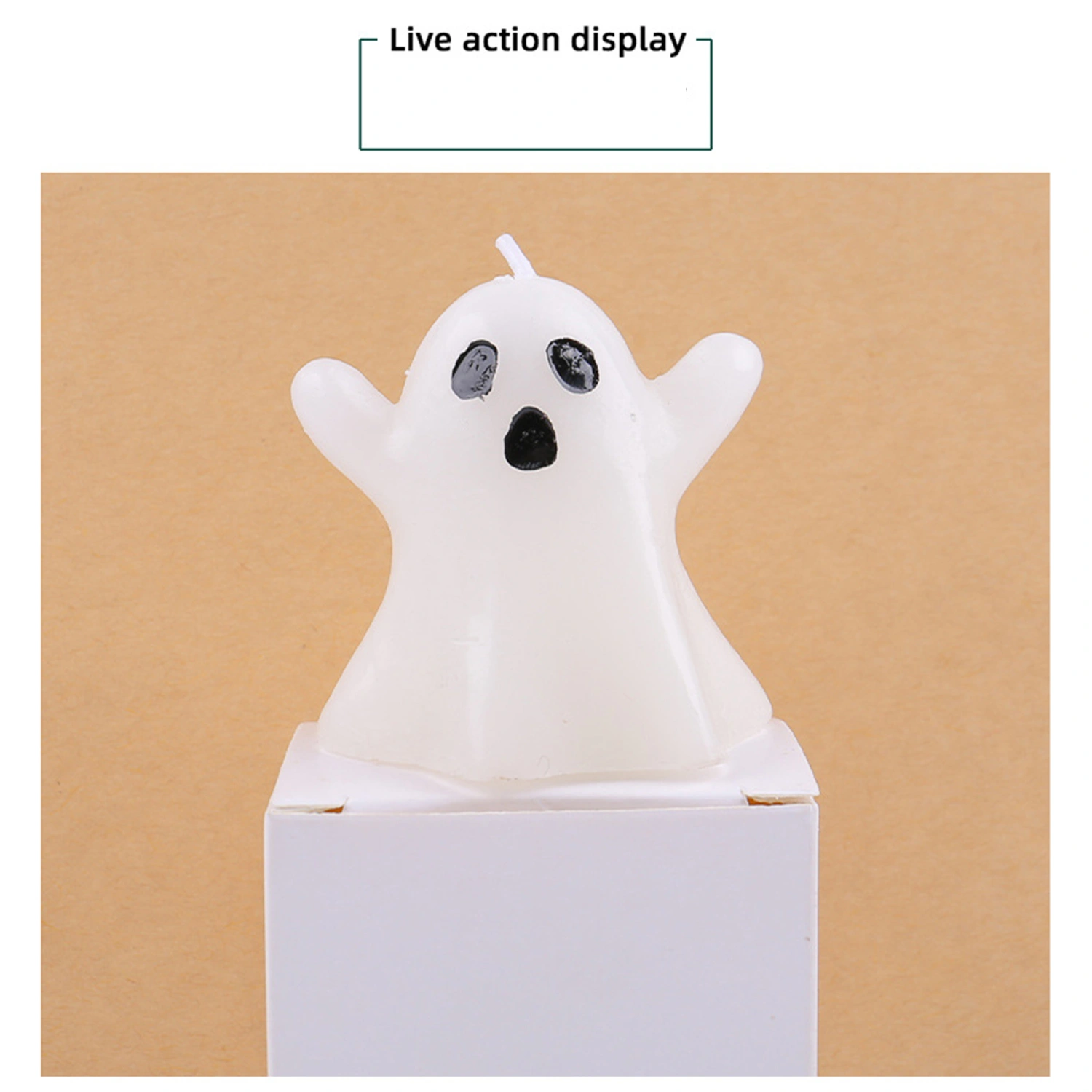 Ghost Candles, Cute Gothic Halloween Desktop Home Decor Present