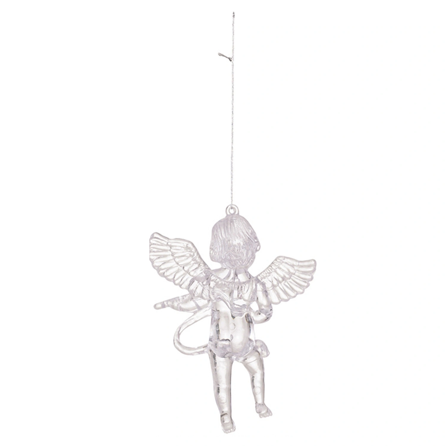 4 Pcs Christmas Angel Ornaments Clear Acrylic Angel Hanging Decor