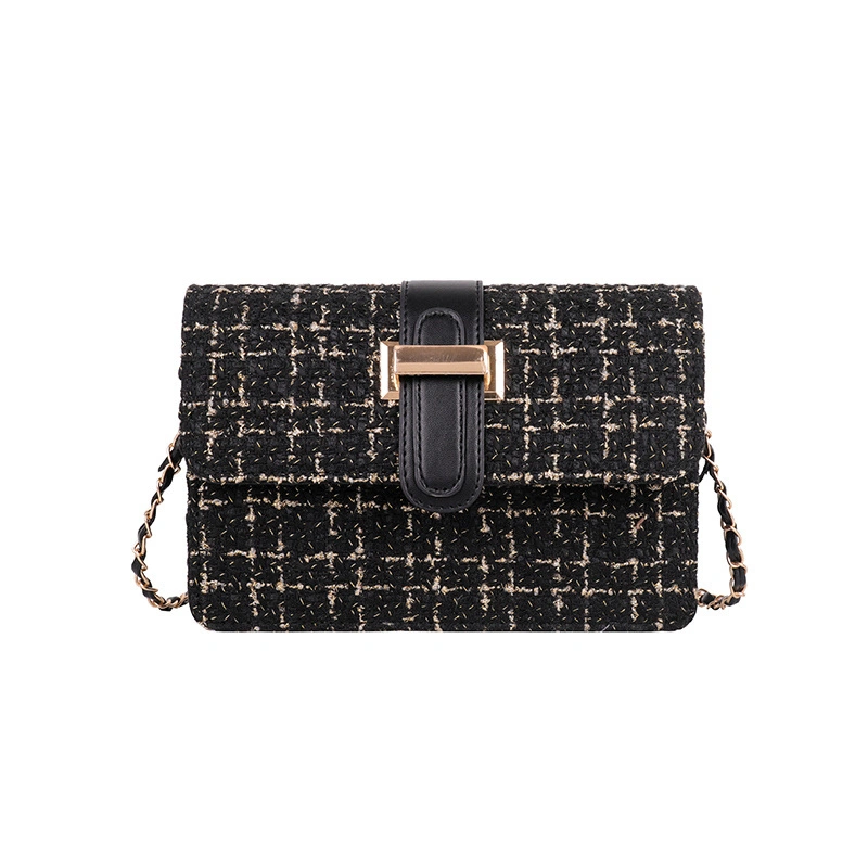 Women Tweed Purse Flap Crossbody Purse Fashion Small Shoulder Bag