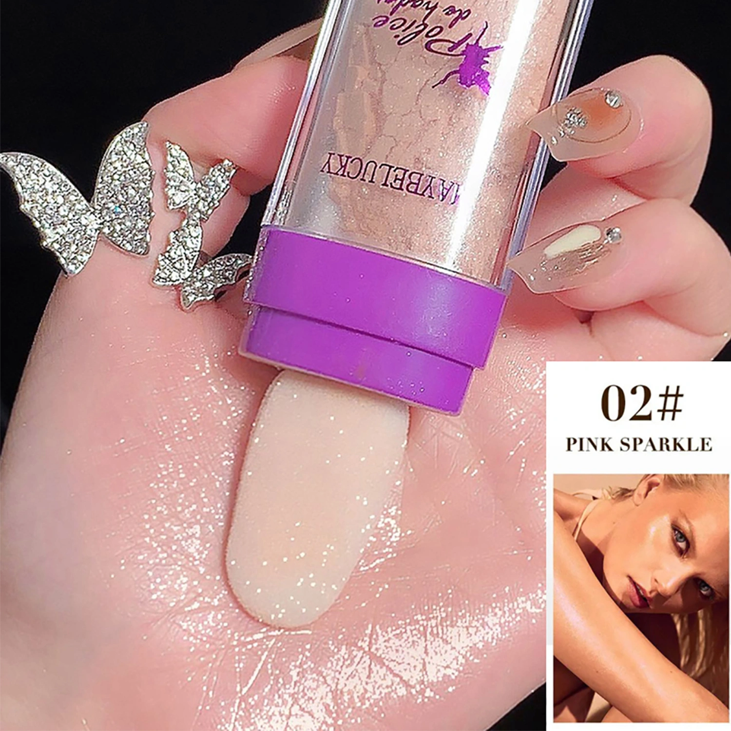 Fairy Highlight Stick Brighten Patting Powder Face Body Glitter Stick