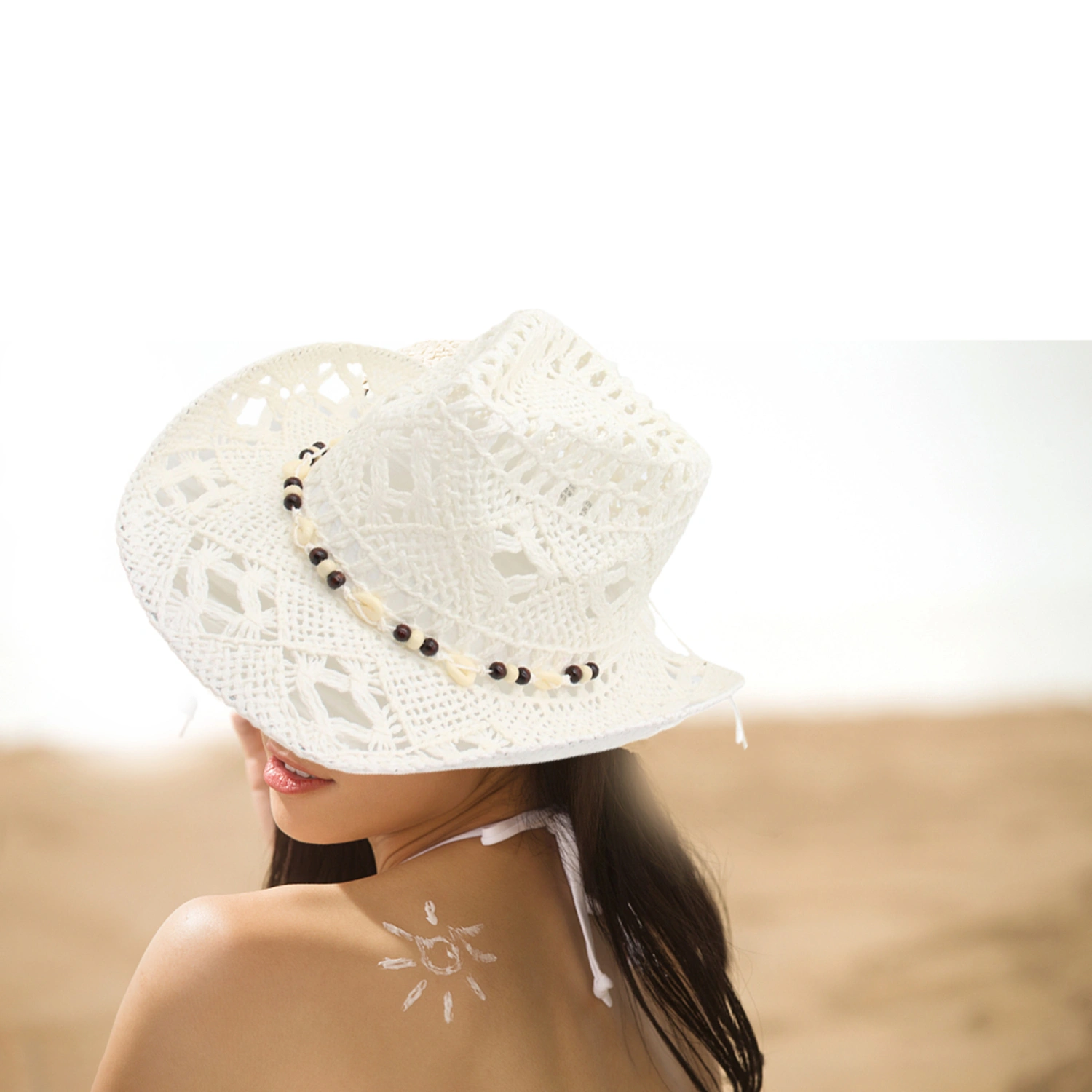 Women Summer Straw Hat Bucket Cap Hollow-Out Bucket Hats Jazz Hat