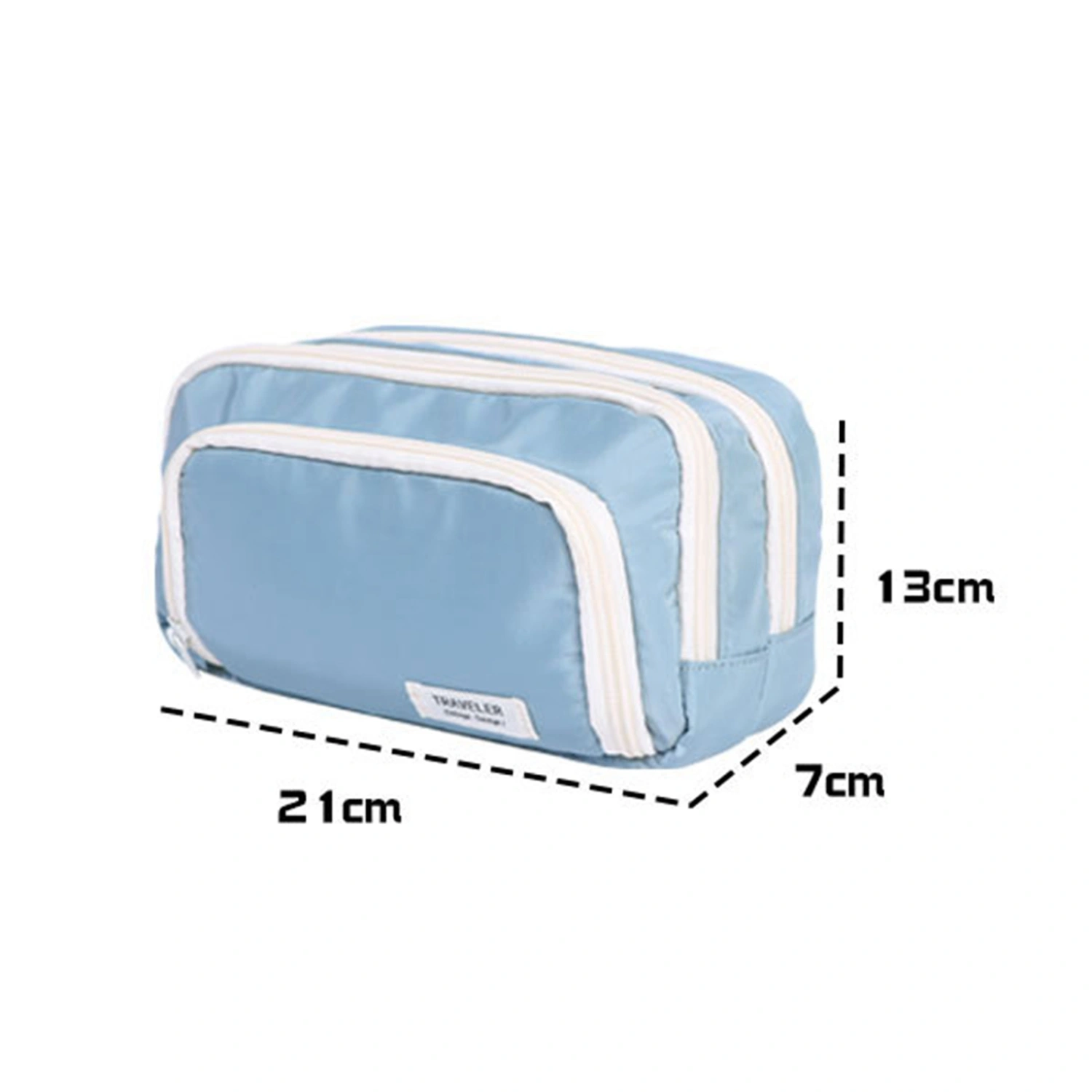 Pencil Case, Large Capacity Portable Zipper Closure Pencil Bag