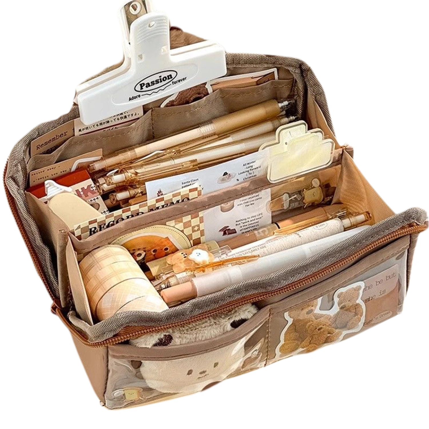Pencil Pouch with Zipper Large Capacity Cute Pencil Case Organizer