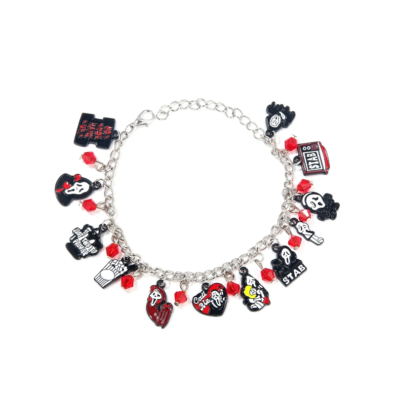 Halloween Bracelet Horror Grim Reaper Charm Bracelet Link Anklet