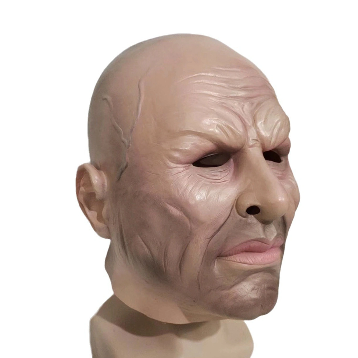 Realistic Bald Head Man Facewear Human Face Full Head Face Covering