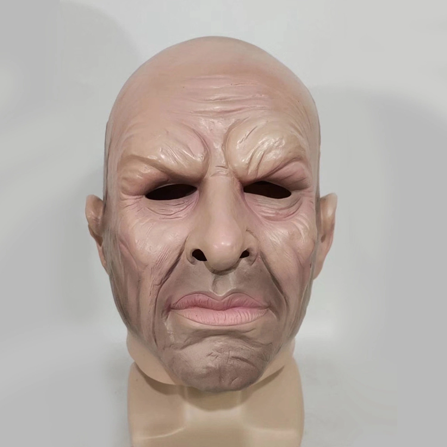 Realistic Bald Head Man Facewear Human Face Full Head Face Covering
