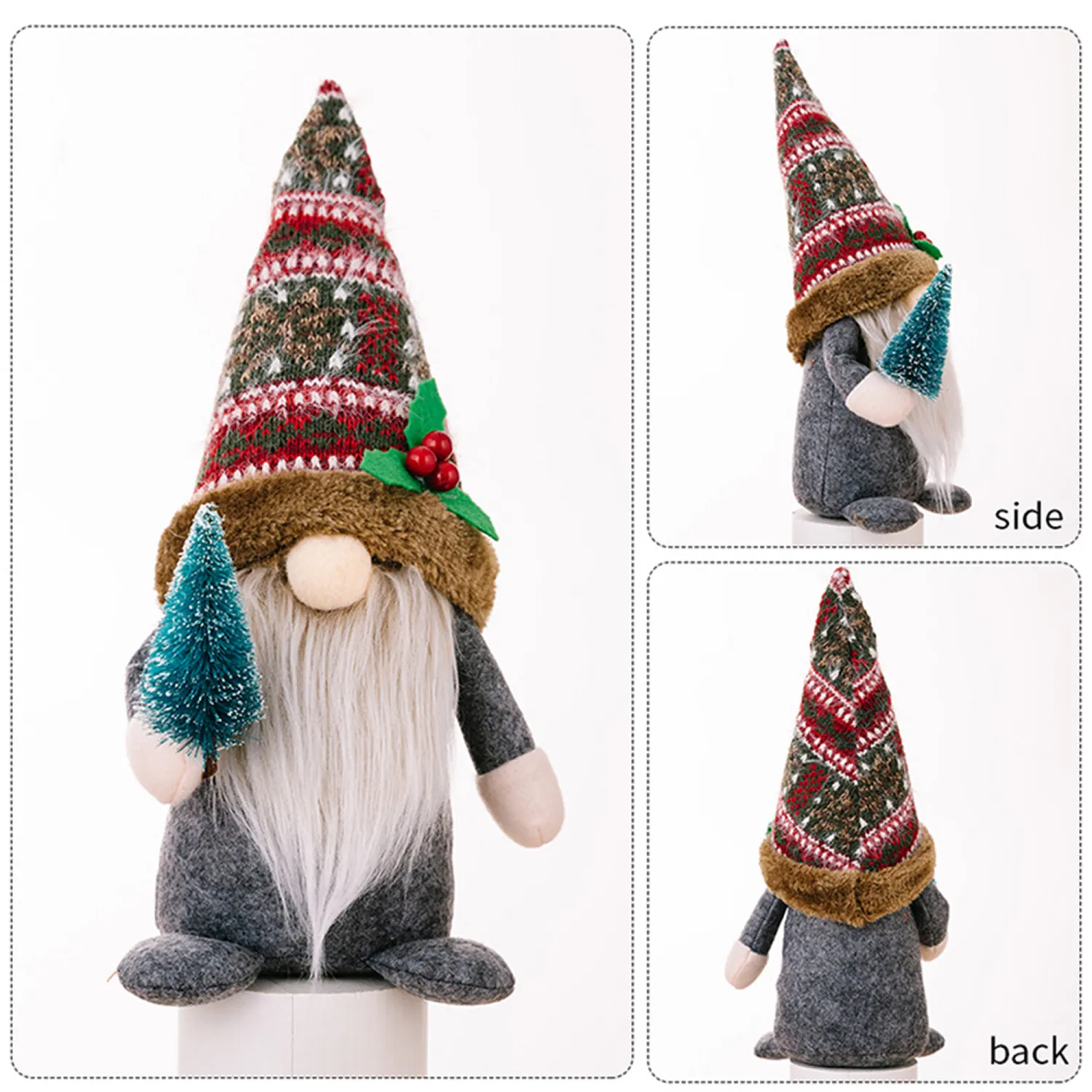 Christmas Gnomes, No Face Old Man Desktop Decor Doll Ornament Present