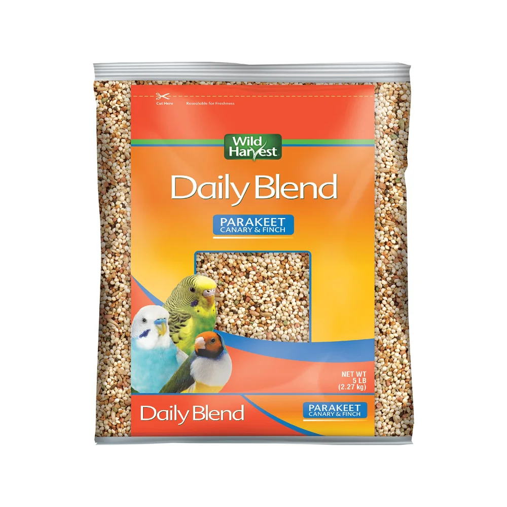 Wild Harvest Daily Blend Nutrition Diet Parakeet, Canary And Finch, 5 Pounds