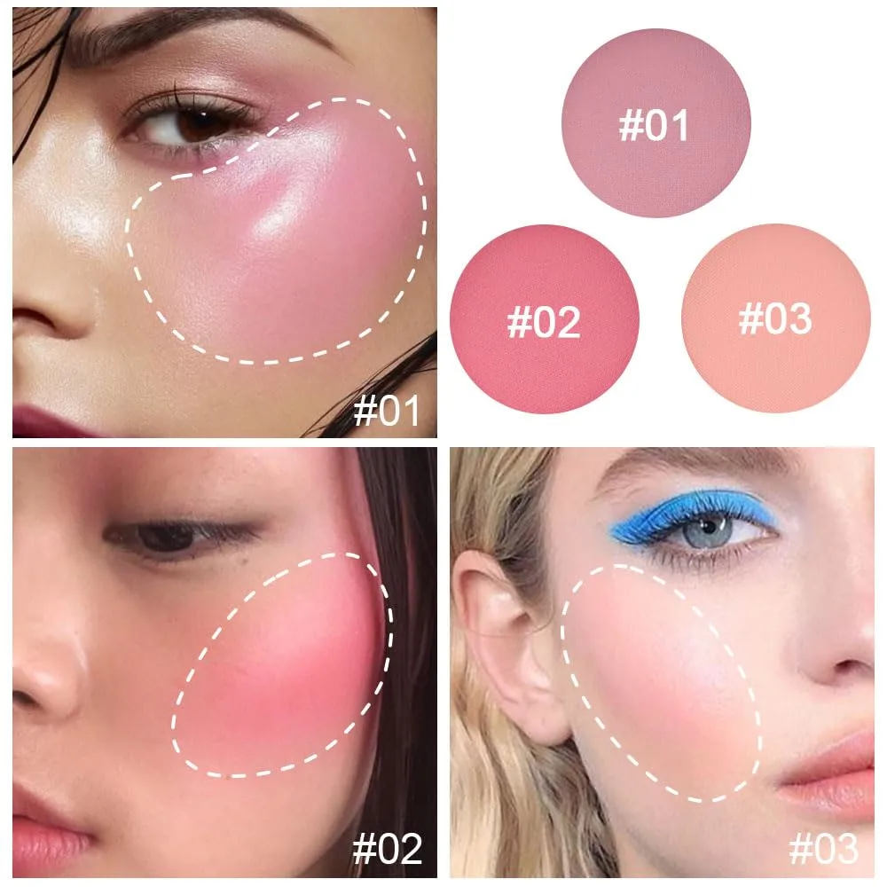6 Colors Face Blush Blusher Highlighter Makeup Palette iluminadores de maquillaje profesional luminizers Cheek Shimmer Stick Bronzer and Highlighter Palette makeup illuminators highlighters for face 2