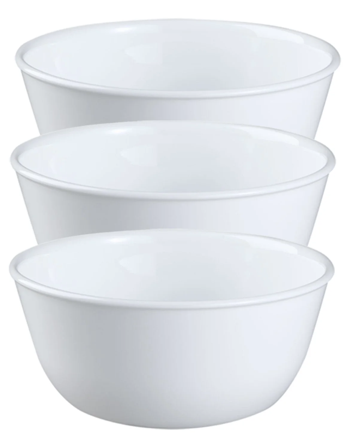 Corelle Coordinates Wh Corelle Livingware Super Soup/Cereal Bowl, 28 oz, Winter Frost White, Set of 3