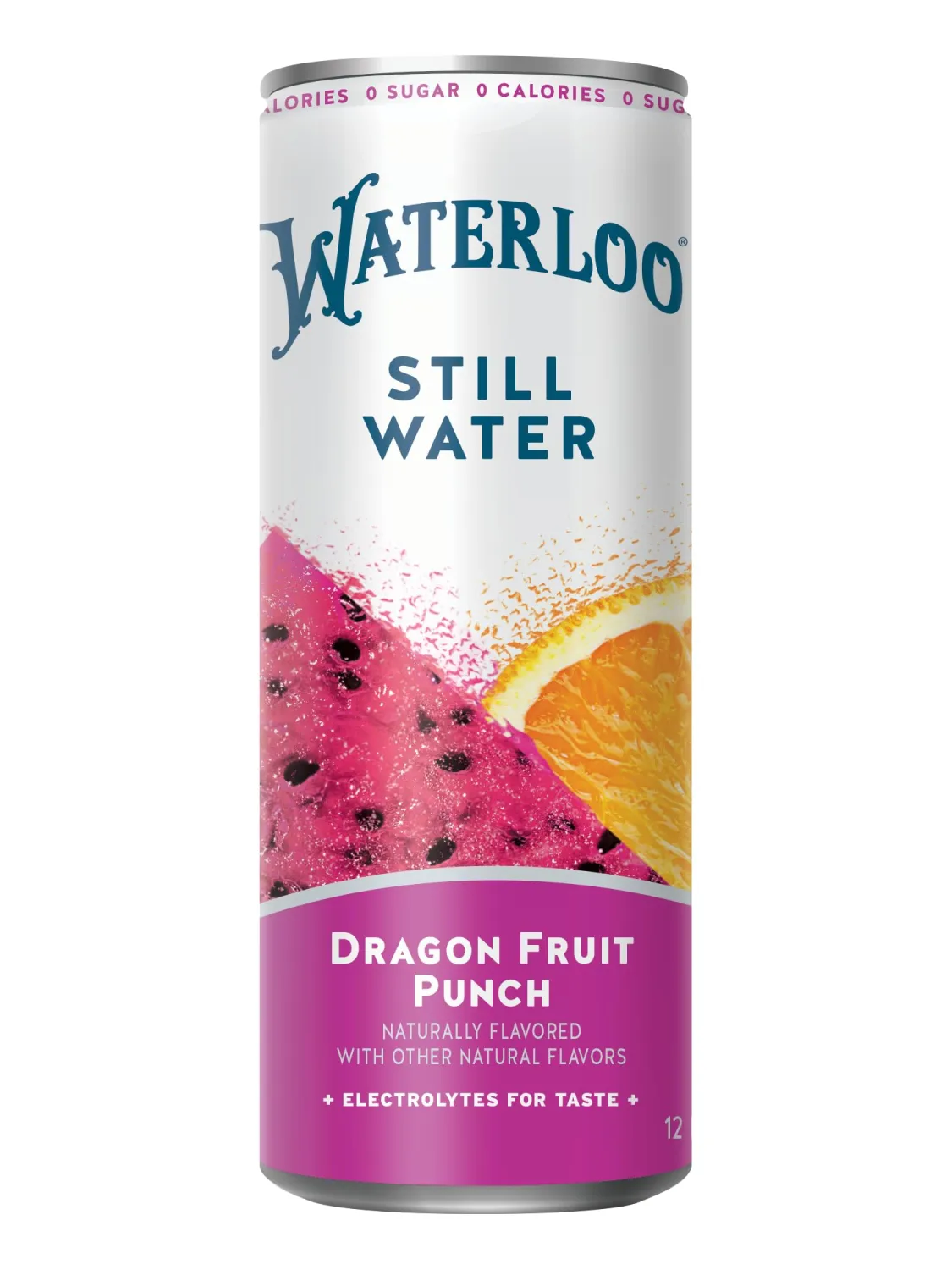 Waterloo Still Water, Dragon Fruit Punch | Naturally Flavored Purified Water | 12 Fl Oz Cans (Pack of 12) | Zero Calories | Zero Sugar or Artificial Sweeteners | Zero Sodium